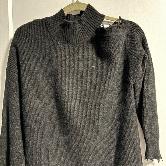 3 for $35 - Maurices black knit sweater with cutout - Picture 1 of 7